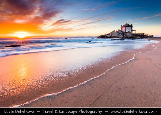 Portugal - Porto - Capela do Senhor da Pedra at Sunset