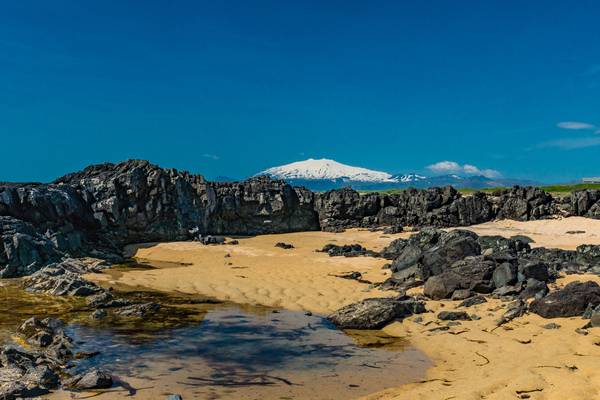 Iceland 2015 Ytri Tunga beach and Snæfellsjökull