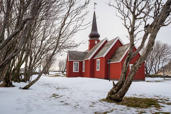 Flakstad Kirke, Lofoten, Norway