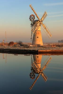 Thurne Dyke Drainage Mill reflection