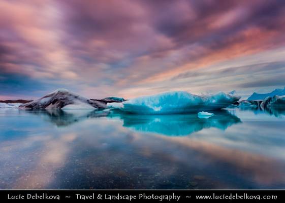 Iceland - Magic Clouds at Jokulsarlon Glacier Lagoon
