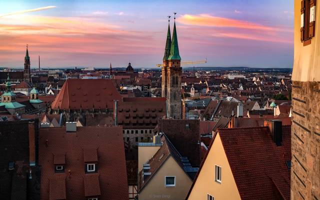 Morgendlicher Blick über Nürnberg