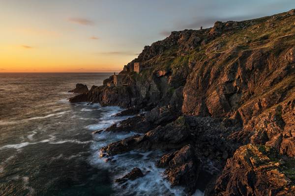 Glorious Sunset Over the Crowns Engine Houses, Botallack, Cornwall