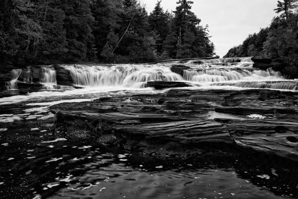 Manido Falls in Monochrome