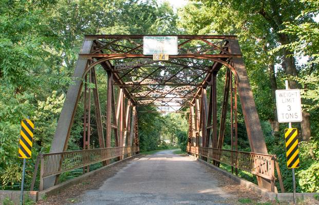 Old Pryor Creek bridge originally Rt. 66 in Chelsea, Ok