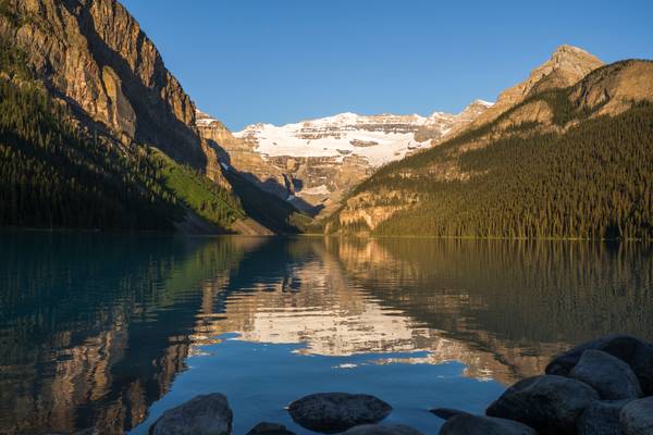 Lake Louise, early morning, golden hour