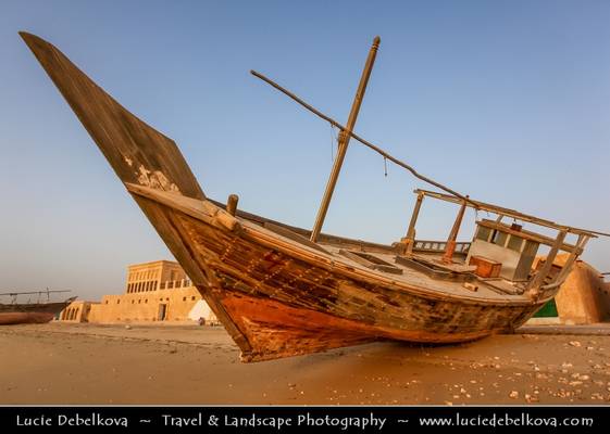 Qatar - Early Morning at Al Wakra and its Dhows (Boats)