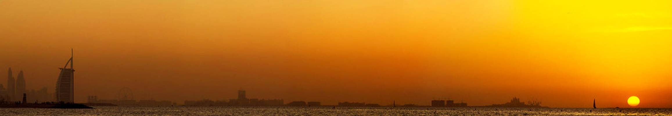 Sunset at Jumeirah beach, Dubai