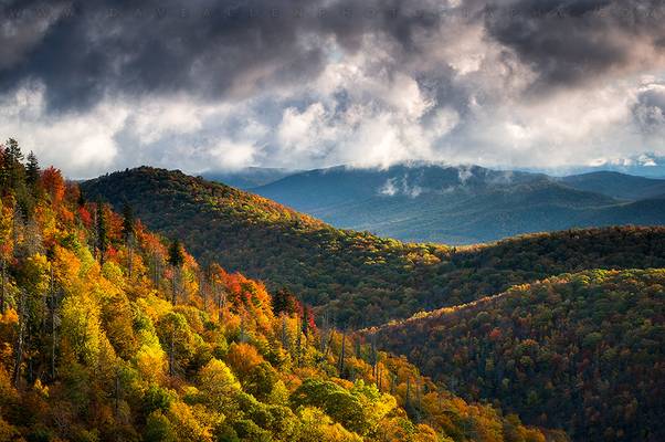 North Carolina Mountains Asheville Nc Autumn Sunrise
