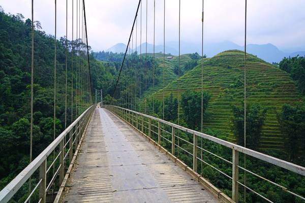 Bridge across Muong Hoa Valley, Sapa, Vietnam