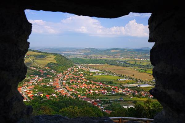 Through the ancient window, Deva Fortress, Romania