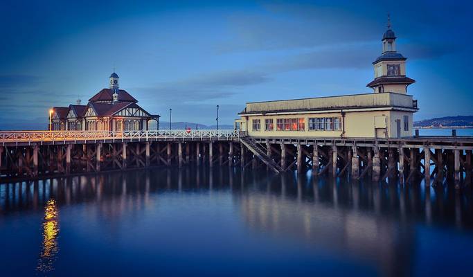 Calm water at the pier