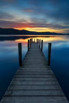 Stunning Sunset, Ashness Landing Pier, Derwentwater, Lake District