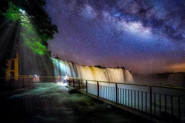 Waterfall and Milky Way