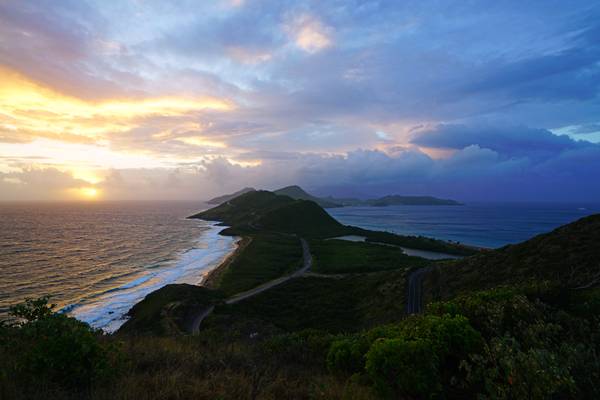 Iconic picture of St Kitts at sunrise, St Kitts & Nevis
