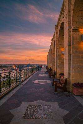 Sunset in Valletta