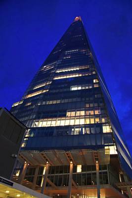 London at the blue hour. The Shard