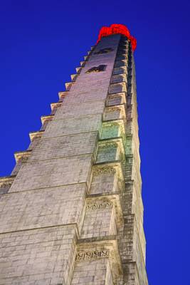 Juche Monument at the blue hour, Pyongyang