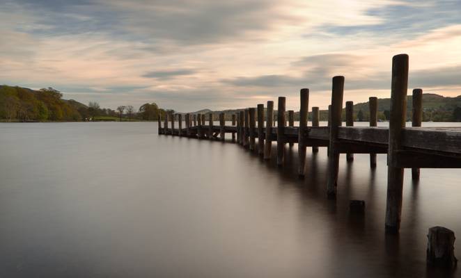 Coniston Jetty at sunset
