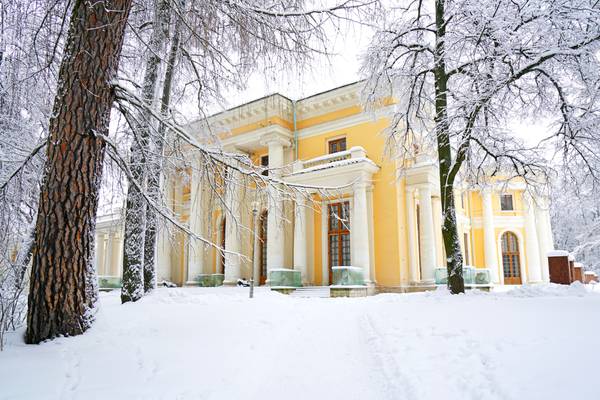 Arkhangelskoye Estate on a wondeful winter day, Russia
