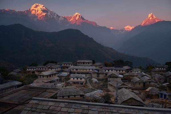 Gandruk village sunset