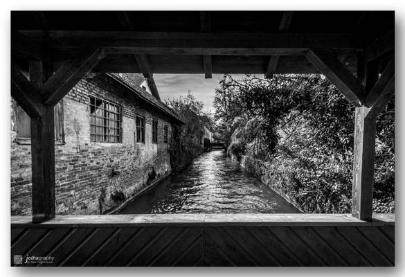 The old wooden bridge at the city wall