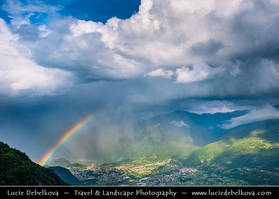 Italy - Alps - Parco dell'Alto Sebino during dramatic storm