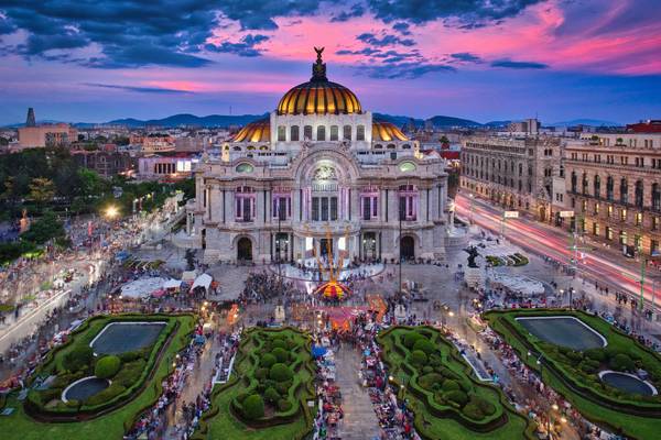 Bellas Artes Palace & Sunset