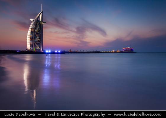 United Arab Emirates - UAE - Dubai - Blue Hour over Burj Al Arab 7* Hotel