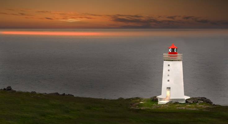 "Lighthouse at Grundarfjordur, Snaefellsnes Peninsula" Iceland