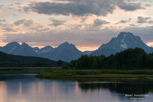 Evening refections at Oxbow Bend