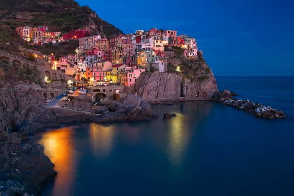 Manarola at Blue Hour