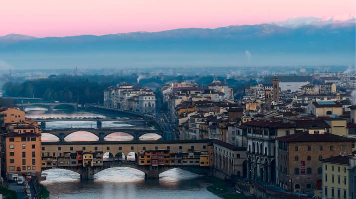 Arno River at Sunrise