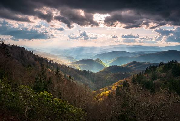 Great Smoky Mountains North Carolina Scenic Landscape Cherokee NC