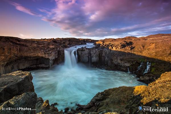 Aldeyjarfoss in the twilight - #Iceland