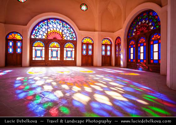 Iran - Isfahan Province - Kashan - Room of Color and Light in Tabatabaei historical house