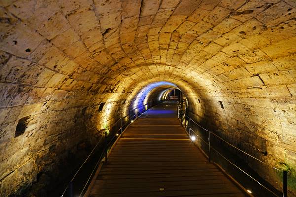Templar Tunnel, Akko Old Town, Israel