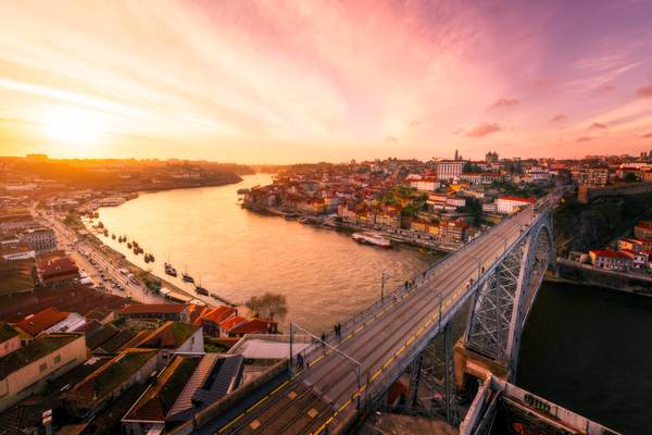 Sunset with D. Luis Bridge | Porto, Portugal