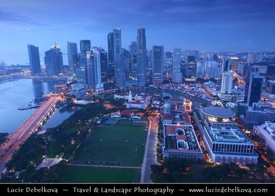Singapore - Room with the View - Skyline of Singapore City During Blue Hour