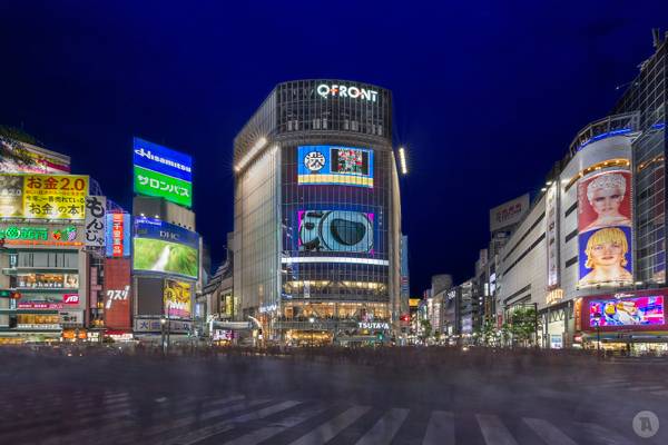 Shibuya Crossing by night [JP]