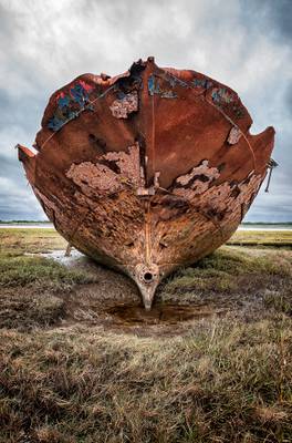 Left High and Dry, Fishing, Boat Wreck, Fleetwood, Lancashire