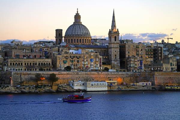 Iconiс view of Valletta at the golden hour, Malta