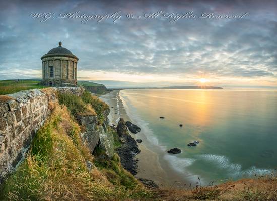 "Mussenden Temple at sunset"