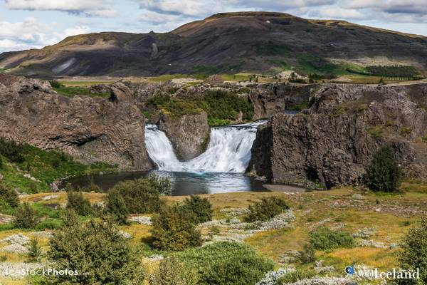Hjálparfoss Waterfall in Þjórsárdalur - #Iceland