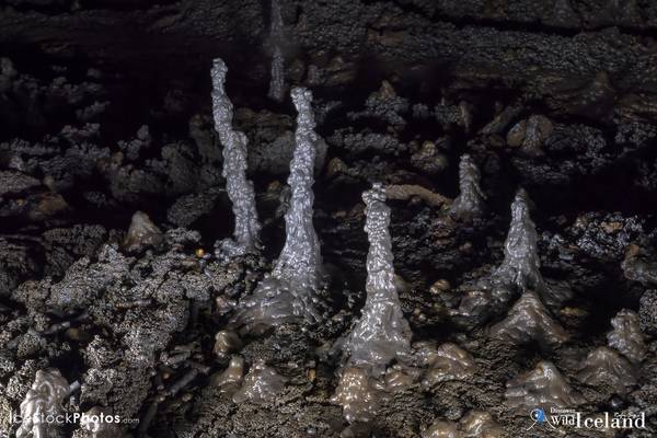 Stalactite in a Lava cave at Reykjanes Peninsula – Iceland