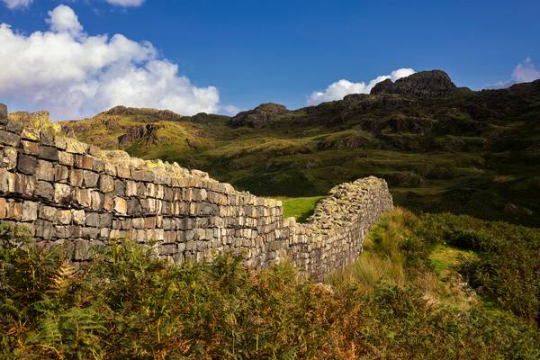 Wall of Defence, Roman Fort, Hardknott Pass, Lake District