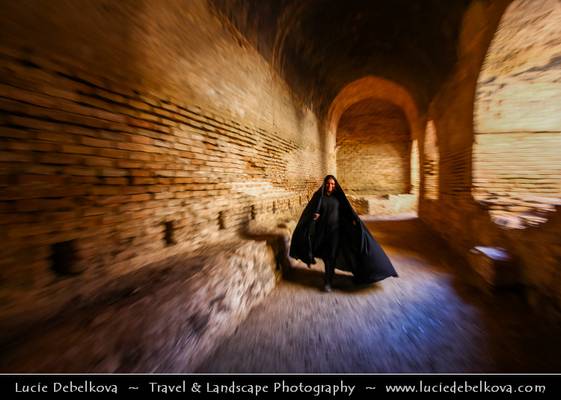 Iran - Mysterious Woman in 12th Century Rubat Sharaf Caravanserai Near Mashhad