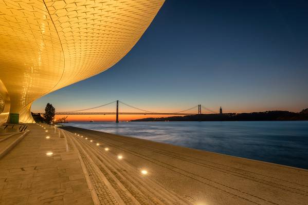 The MAAT in Lisbon at sunrise