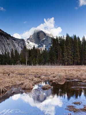 Half Dome and Clouds