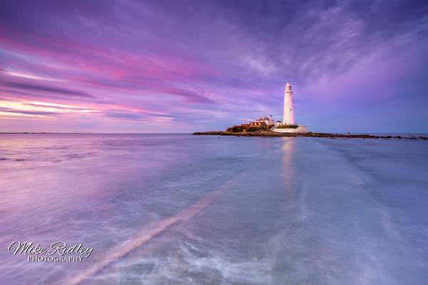 Sunset over the causeway